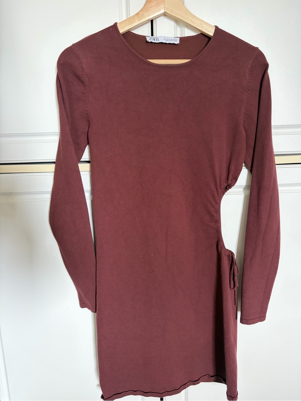 Zara Long Sleeve Cutout Dress - Clay Brown